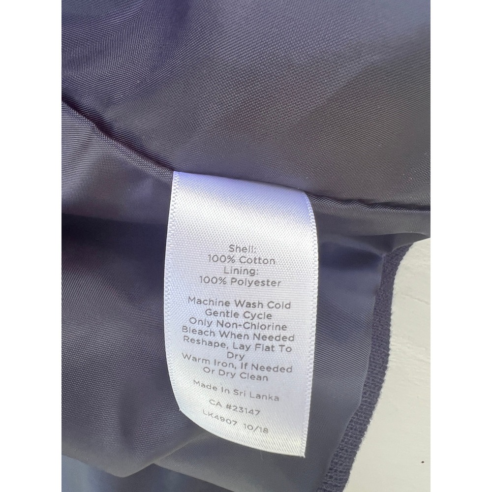 Talbots Navy Blue Ribbed Cotton Blazer Anchor Nautical Preppy Coastal Cruise 16W - Picture 7 of 10